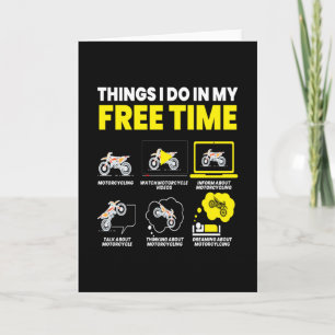 I Do In My Free Time Motorcycle Biker Card