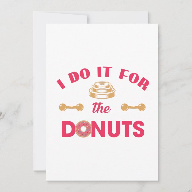 I Do It For The Doughnuts Thank You Card (Front)