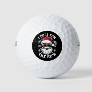 I Do It For The Hos Christmas African Santa  Golf Balls