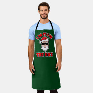 I DO IT FOR THE HO'S Santa Screwball Graphics Apron