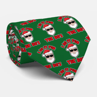 I DO IT FOR THE HO'S Santa Screwball Graphics Tie