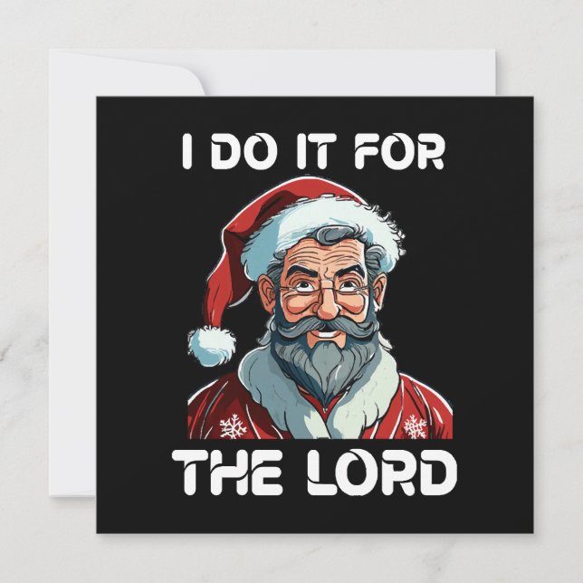 I Do It For The Lord Christian Christmas Gift (Front)