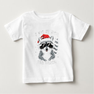 I Do It for the Trash Funny Christmas Racoon Baby T-Shirt