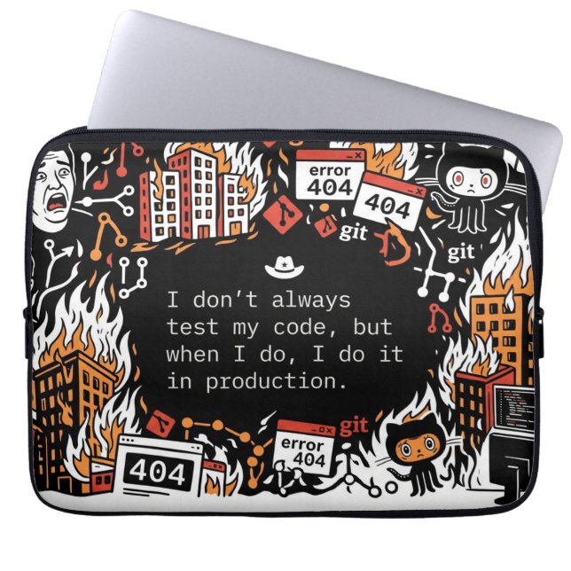I do it in production - Laptop sleeve for devs (Front)