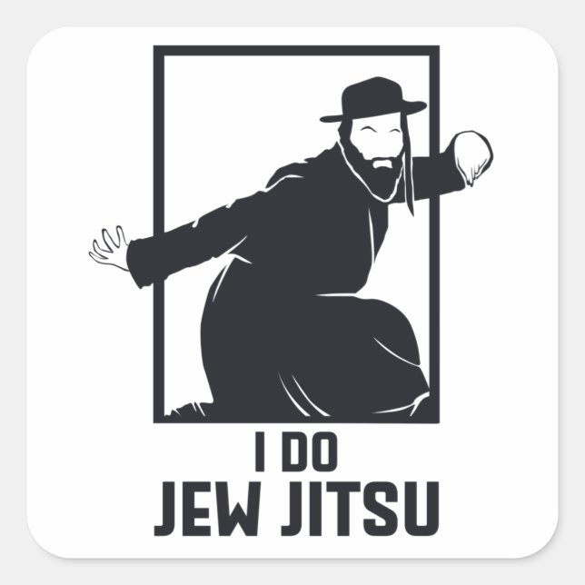 I Do Jew Jitsu I Funny Jui Jutsu Square Sticker (Front)