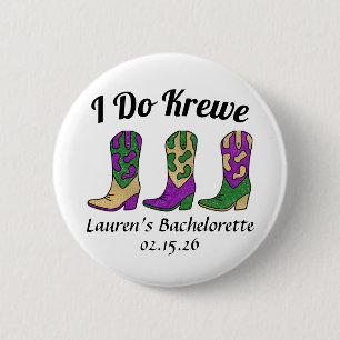 I Do Krewe Mardi Gras Bachelorette 6 Cm Round Badge