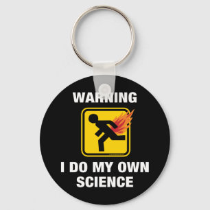 I Do My Own Science - Funny Flaming Fart Humour Key Ring
