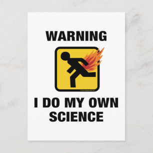 I Do My Own Science - Funny Flaming Fart Humour Postcard