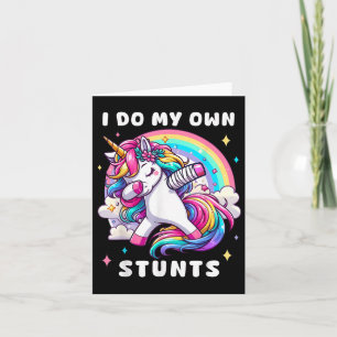 I Do My Own Stunts Broken Arm Injury Rainbow Dabbi Card