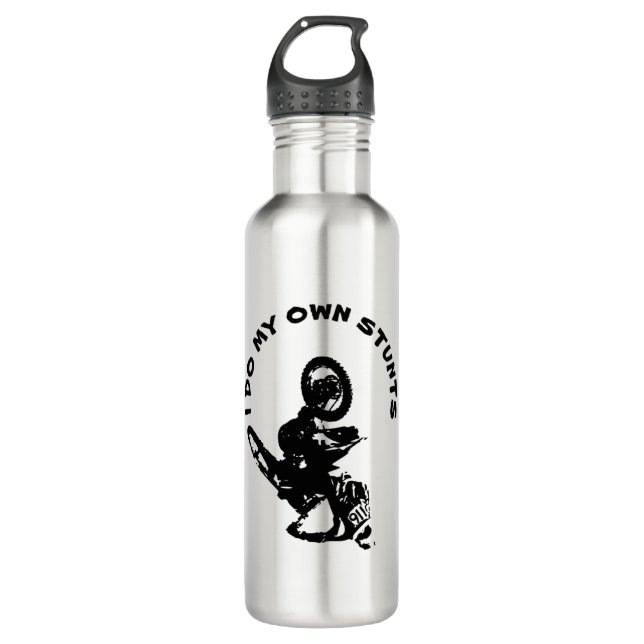 I DO MY OWN STUNTS MOTOCROSS BIKE 116 710 ML WATER BOTTLE (Front)