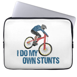 I Do My Own Stunts Mountain Biker Vintage Laptop Sleeve