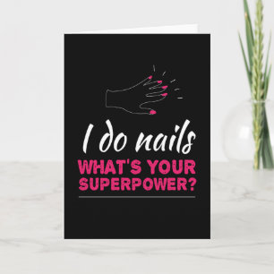 I Do Nails Fingernail Manicure Card
