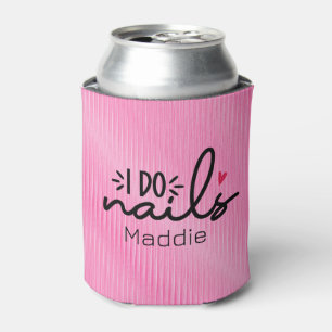 I Do Nails Red Heart Personalised Can Cooler