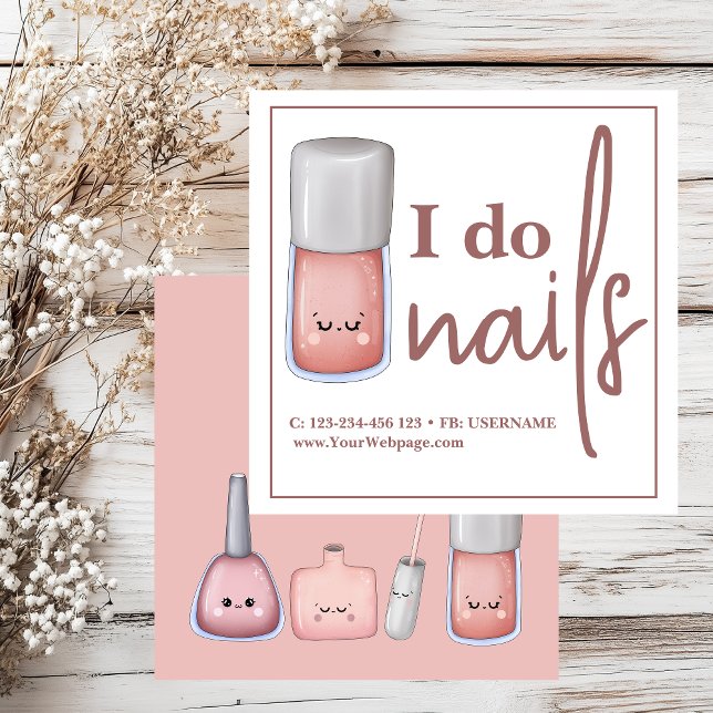 I do nails square business card (Creator Uploaded)