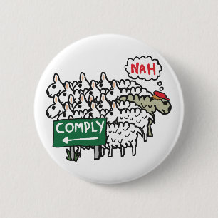 I Do Not Comply 6 Cm Round Badge