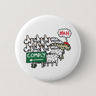 I Do Not Comply 6 Cm Round Badge