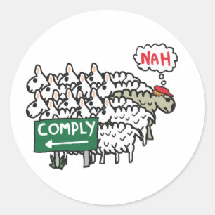I Do Not Comply Classic Round Sticker