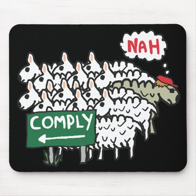 I Do Not Comply Mouse Mat (Front)