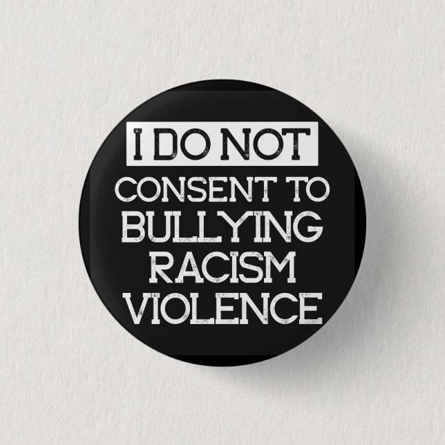 I do not consent 3 cm round badge (Front)