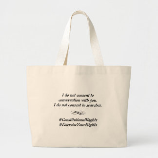 I do not consent jumbo tote bag