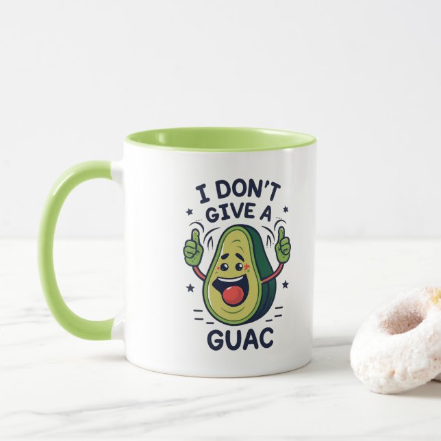 I do not give a guac avocado pun mug (With Donut)