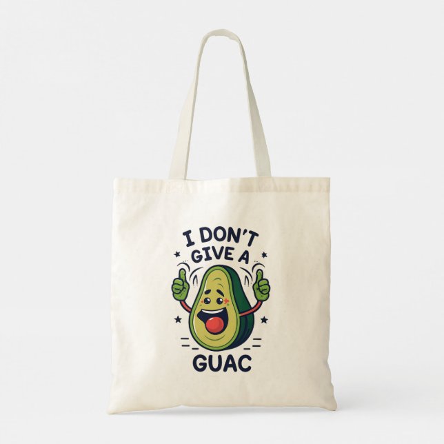 I do not give a guac avocado pun tote bag (Back)
