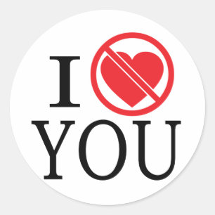 I Do Not Heart You Classic Round Sticker