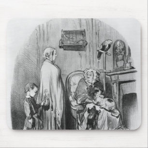 I do not hire people with children mouse mat