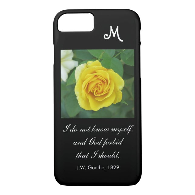 I do not know myself . . . (Goethe quote) Case-Mate iPhone Case (Back)