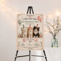 I Do Not Like My Birthday Party Welcome Sign