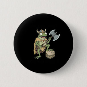 I Do Not Think Therefore I Do Not Am Funny Frog 6 Cm Round Badge