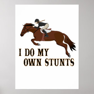 I Do Own Stunts Horse Riding Girl Poster