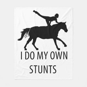 I Do Own Stunts Vaulting Horseriding Fleece Blanket
