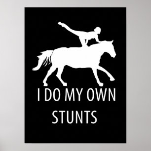 I Do Own Stunts Vaulting Horseriding Poster