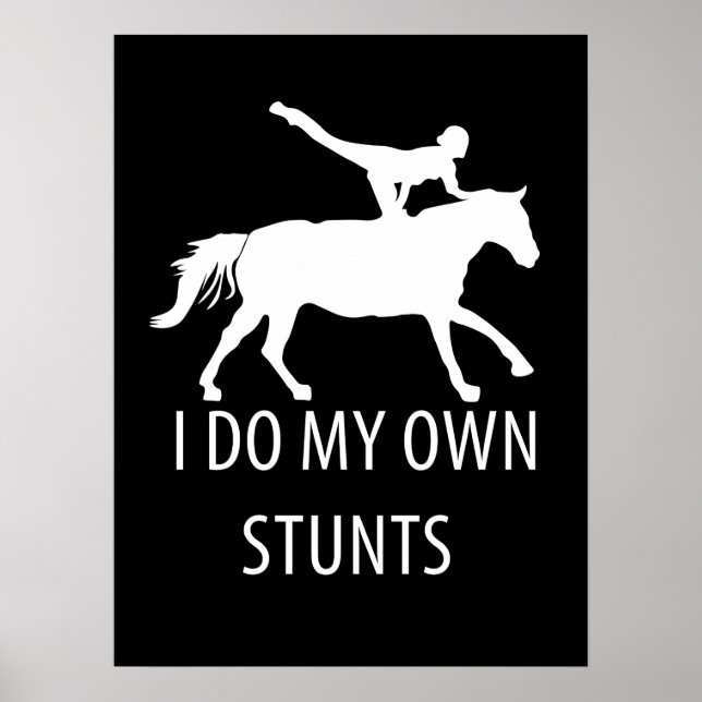 I Do Own Stunts Vaulting Horseriding Poster (Front)