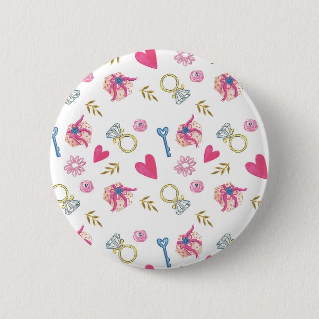 I Do Pattern II 6 Cm Round Badge (Front)