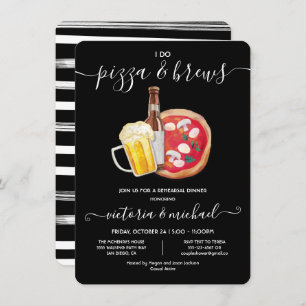 I do Pizza & Brews Rehearsal Dinner Invitation