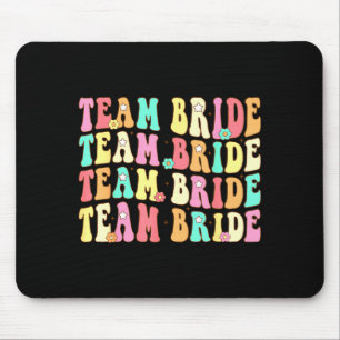 I Do Team Bride Crew Retro Groovy Mouse Mat
