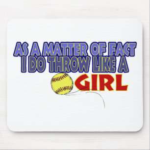 I Do Throw Like A Girl Mouse Mat