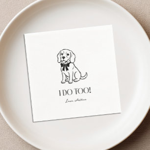 I Do Too Beagle Wedding Cocktail Napkins