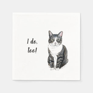 I Do Too (Cat) Cocktail Napkins