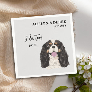 I Do Too Dog Custom Portraits Spaniels Wedding Napkin