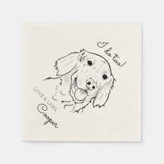 I Do Too Golden Retriever Cocktail Napkin