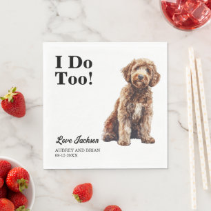 I Do Too! Labradoodle Dog Pet Napkin