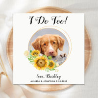 I Do Too Personalised Pet Photo Sunflowers Wedding