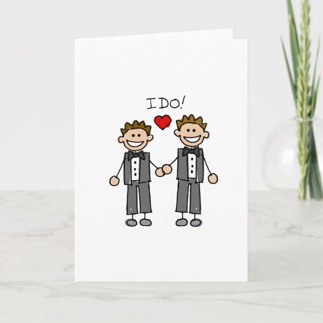 I Do Two grooms Card (Front)