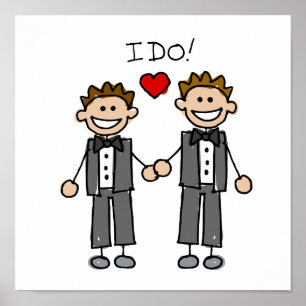 I Do Two grooms Poster