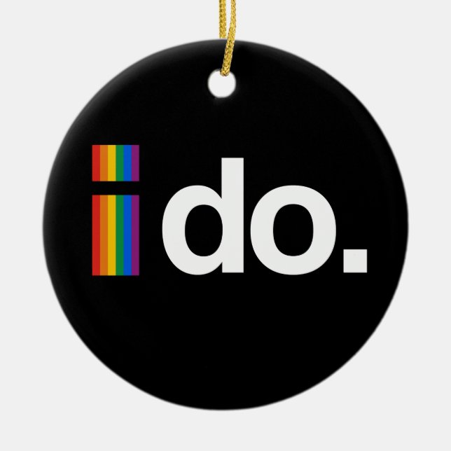 I DO WANT TO MARRY CERAMIC TREE DECORATION (Front)