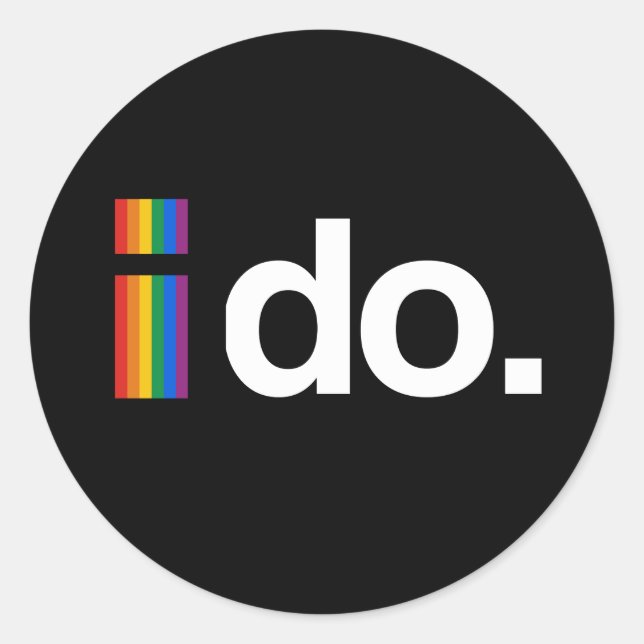 I DO WANT TO MARRY.png Classic Round Sticker (Front)