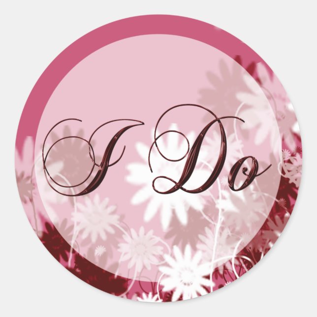 I Do Wedding Announcement Envelope Seal (Front)